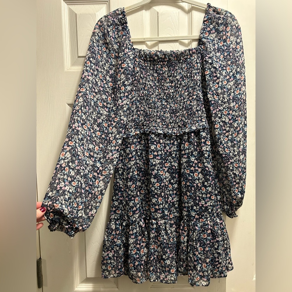 Sam and Jess long sleeve floral dress